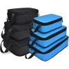 imageYZAOLL 3 Set6 Set7 Set Compression Packing Cubes Travel Accessories Expandable Packing OrganizersTravel Essentials for Carry on 6 Set GrayBlueB6set BlackBlue