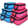 imageYZAOLL 3 Set6 Set7 Set Compression Packing Cubes Travel Accessories Expandable Packing OrganizersTravel Essentials for Carry on 6 Set GrayBlueB6set BlueRose