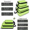 imageYZAOLL 3 Set6 Set7 Set Compression Packing Cubes Travel Accessories Expandable Packing OrganizersTravel Essentials for Carry on 6 Set GrayBlueB6set BlueGreen
