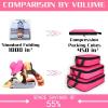 imageYZAOLL 3 Set6 Set7 Set Compression Packing Cubes Travel Accessories Expandable Packing OrganizersTravel Essentials for Carry on 6 Set GrayBlueB6set BlueRose