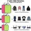imageYZAOLL 3 Set6 Set7 Set Compression Packing Cubes Travel Accessories Expandable Packing OrganizersTravel Essentials for Carry on 6 Set GrayBlueB6set GreenRose