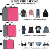 imageYZAOLL 3 Set6 Set7 Set Compression Packing Cubes Travel Accessories Expandable Packing OrganizersTravel Essentials for Carry on 6 Set GrayBlueB6set RoseGray