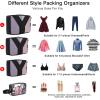 imageYZAOLL 3 Set6 Set7 Set Compression Packing Cubes Travel Accessories Expandable Packing OrganizersTravel Essentials for Carry on 6 Set GrayBlueC7set BlackGray