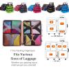imageYZAOLL 3 Set6 Set7 Set Compression Packing Cubes Travel Accessories Expandable Packing OrganizersTravel Essentials for Carry on 6 Set GrayBlueC7set BlackGray