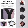 imageYZAOLL 3 Set6 Set7 Set Compression Packing Cubes Travel Accessories Expandable Packing OrganizersTravel Essentials for Carry on 6 Set GrayBlueC7set BlackGray