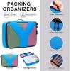 imageYZAOLL 3 Set6 Set7 Set Compression Packing Cubes Travel Accessories Expandable Packing OrganizersTravel Essentials for Carry on 6 Set GrayBlueC7set GrayBlue