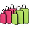 imageYZAOLL 3 Set6 Set7 Set Compression Packing Cubes Travel Accessories Expandable Packing OrganizersTravel Essentials for Carry on 6 Set GrayBlueB6set GreenRose