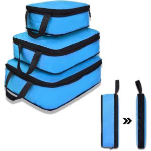 imageYZAOLL 3 Set6 Set7 Set Compression Packing Cubes Travel Accessories Expandable Packing OrganizersTravel Essentials for Carry on 6 Set GrayBlueA3set Blue