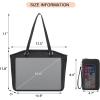 imageYZAOLL 156 Inch Laptop Tote Bag for WomenLightweight Waterresistant Vegan Leather with Padded Sleeve MultiPocket Work BagBlack