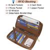 imageYZAOLL 156 Inch Laptop Tote Bag for WomenLightweight Waterresistant Vegan Leather with Padded Sleeve MultiPocket Work BagDarkbrown