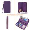 imageYZAOLL 156 Inch Laptop Tote Bag for WomenLightweight Waterresistant Vegan Leather with Padded Sleeve MultiPocket Work BagPurple