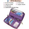 imageYZAOLL 156 Inch Laptop Tote Bag for WomenLightweight Waterresistant Vegan Leather with Padded Sleeve MultiPocket Work BagPurple