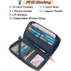 imageYZAOLL 156 Inch Laptop Tote Bag for WomenLightweight Waterresistant Vegan Leather with Padded Sleeve MultiPocket Work BagSeablue