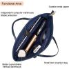 imageYZAOLL 156 Inch Laptop Tote Bag for WomenLightweight Waterresistant Vegan Leather with Padded Sleeve MultiPocket Work BagSeablue