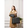 imageYZAOLL 156quot Vegan Leather Laptop Bag for Women Lightweight WaterResistant Work Tote ampamp Briefcase for TravelCollegeOfficeBlack