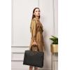 imageYZAOLL 156quot Vegan Leather Laptop Bag for Women Lightweight WaterResistant Work Tote ampamp Briefcase for TravelCollegeOfficeBlack