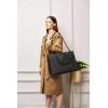 imageYZAOLL 156quot Vegan Leather Laptop Bag for Women Lightweight WaterResistant Work Tote ampamp Briefcase for TravelCollegeOfficeBlack