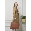 imageYZAOLL 156quot Vegan Leather Laptop Bag for Women Lightweight WaterResistant Work Tote ampamp Briefcase for TravelCollegeOfficeBrown
