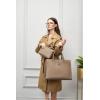 imageYZAOLL 156quot Vegan Leather Laptop Bag for Women Lightweight WaterResistant Work Tote ampamp Briefcase for TravelCollegeOfficeCamel