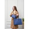 imageYZAOLL 156quot Vegan Leather Laptop Bag for Women Lightweight WaterResistant Work Tote ampamp Briefcase for TravelCollegeOfficeDarkblue