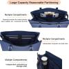 imageYZAOLL 156quot Vegan Leather Laptop Bag for Women Lightweight WaterResistant Work Tote ampamp Briefcase for TravelCollegeOfficeDarkblue