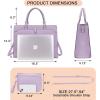 imageYZAOLL 156quot Vegan Leather Laptop Bag for Women Lightweight WaterResistant Work Tote ampamp Briefcase for TravelCollegeOfficePurple