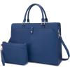 imageYZAOLL 156quot Vegan Leather Laptop Bag for Women Lightweight WaterResistant Work Tote ampamp Briefcase for TravelCollegeOfficeDarkblue