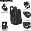 imageYZAOLL 30L Lightweight Packable Travel Hiking Backpack Daypack Foldable Backpack Water Resistant Daypack for Women MenBlack