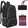 imageYZAOLL 30L Lightweight Packable Travel Hiking Backpack Daypack Foldable Backpack Water Resistant Daypack for Women MenBlack