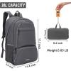 imageYZAOLL 30L Lightweight Packable Travel Hiking Backpack Daypack Foldable Backpack Water Resistant Daypack for Women MenGray