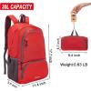 imageYZAOLL 30L Lightweight Packable Travel Hiking Backpack Daypack Foldable Backpack Water Resistant Daypack for Women MenLburgundy