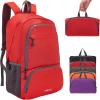 imageYZAOLL 30L Lightweight Packable Travel Hiking Backpack Daypack Foldable Backpack Water Resistant Daypack for Women MenLburgundy