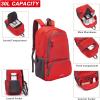 imageYZAOLL 30L Lightweight Packable Travel Hiking Backpack Daypack Foldable Backpack Water Resistant Daypack for Women MenLburgundy