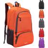 imageYZAOLL 30L Lightweight Packable Travel Hiking Backpack Daypack Foldable Backpack Water Resistant Daypack for Women MenLorange