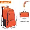 imageYZAOLL 30L Lightweight Packable Travel Hiking Backpack Daypack Foldable Backpack Water Resistant Daypack for Women MenLorange