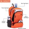 imageYZAOLL 30L Lightweight Packable Travel Hiking Backpack Daypack Foldable Backpack Water Resistant Daypack for Women MenLorange
