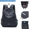imageYZAOLL Small Lightweight Packable Hiking Backpack 20L Hiking Backpack Day Pack for Women Men Travel Camping VacationBlackA20lgray