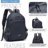 imageYZAOLL Small Lightweight Packable Hiking Backpack 20L Hiking Backpack Day Pack for Women Men Travel Camping VacationBlackA20lgray