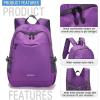 imageYZAOLL Small Lightweight Packable Hiking Backpack 20L Hiking Backpack Day Pack for Women Men Travel Camping VacationBlackA20lpurple