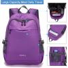 imageYZAOLL Small Lightweight Packable Hiking Backpack 20L Hiking Backpack Day Pack for Women Men Travel Camping VacationBlackA20lpurple