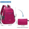 imageYZAOLL Small Lightweight Packable Hiking Backpack 20L Hiking Backpack Day Pack for Women Men Travel Camping VacationBlackA20lrose