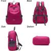 imageYZAOLL Small Lightweight Packable Hiking Backpack 20L Hiking Backpack Day Pack for Women Men Travel Camping VacationBlackA20lrose