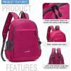 imageYZAOLL Small Lightweight Packable Hiking Backpack 20L Hiking Backpack Day Pack for Women Men Travel Camping VacationBlackA20lrose