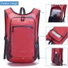 imageYZAOLL Small Lightweight Packable Hiking Backpack 20L Hiking Backpack Day Pack for Women Men Travel Camping VacationBlackC15lred