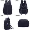 imageYZAOLL Small Lightweight Packable Hiking Backpack 20L Hiking Backpack Day Pack for Women Men Travel Camping VacationBlackZ25lblack