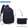 imageYZAOLL Small Lightweight Packable Hiking Backpack 20L Hiking Backpack Day Pack for Women Men Travel Camping VacationBlackZ25lblack