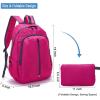 imageYZAOLL Small Lightweight Packable Hiking Backpack 20L Hiking Backpack Day Pack for Women Men Travel Camping VacationBlackZ25lrose