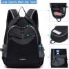 imageYZAOLL Small Lightweight Packable Hiking Backpack 20L Hiking Backpack Day Pack for Women Men Travel Camping VacationOrangeA20lblack