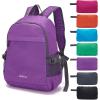 imageYZAOLL Small Lightweight Packable Hiking Backpack 20L Hiking Backpack Day Pack for Women Men Travel Camping VacationOrangeA20lpurple
