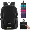 imageYZAOLL Ultra Lightweight Packable Backpack 20L Foldable Backpack Water Resistant Daypack for Women Men Travel Hiking BackpackBlack